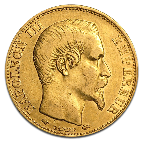 20 Franken Napoleon III. ohne Kranz Goldmünze | 1853-1860 | Frankreich