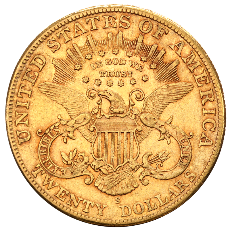 20 Dollar Double Eagle Liberty Head Goldmünze | 1850-1907