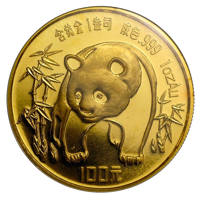 China Panda 1 Unze Goldmünze 1986