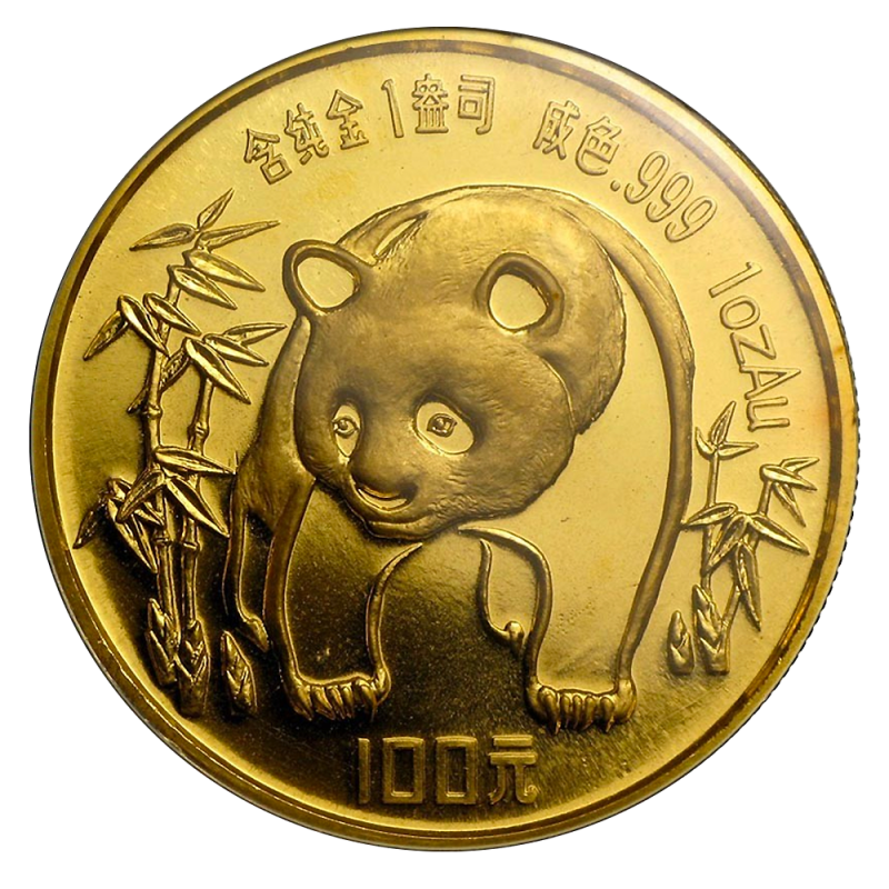 China Panda 1oz Goldmünze 1986