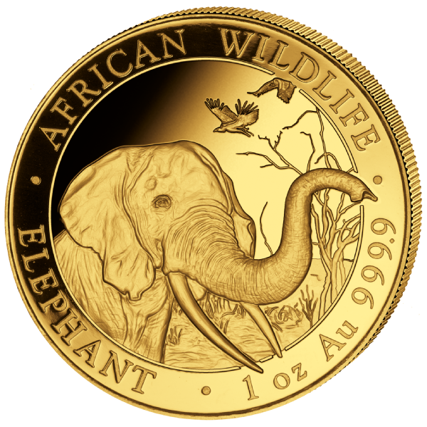 Somalia Elefant 1oz Goldmünze 2018
