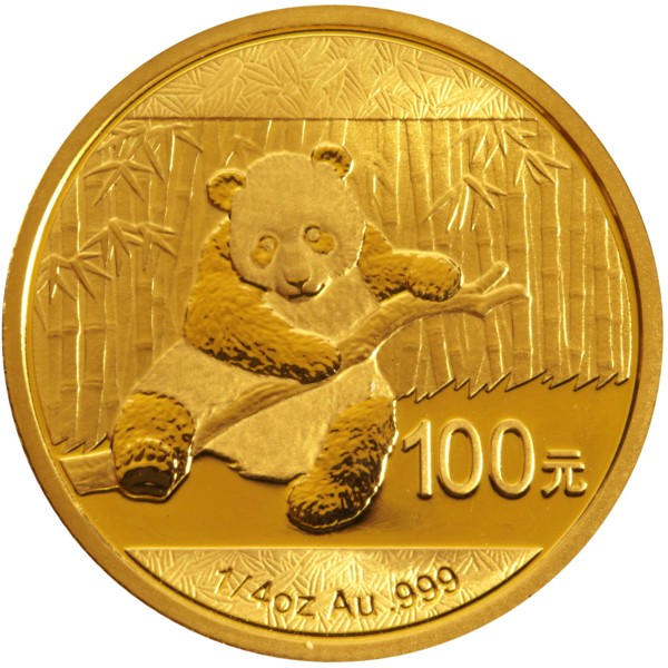 China Panda 1/4oz Goldmünze 2014