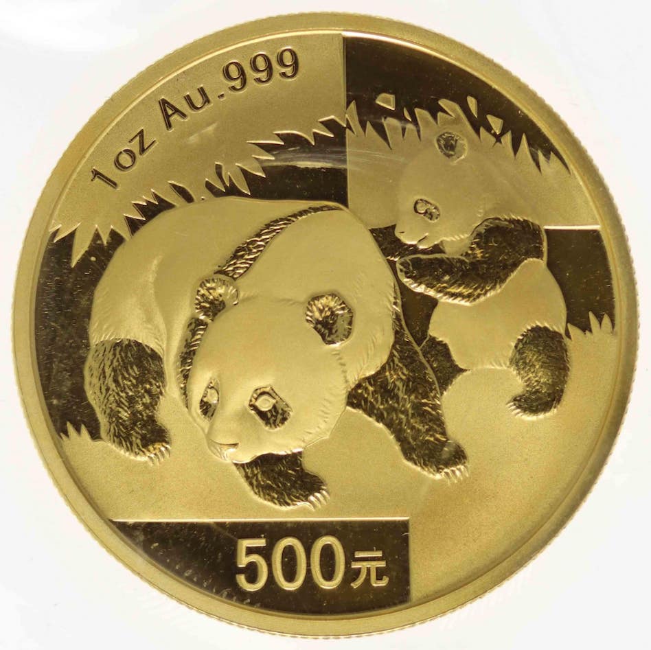 China Panda 1oz Goldmünze 2008