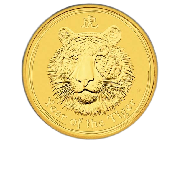 Lunar II Tiger 1/2oz Goldmünze 2010