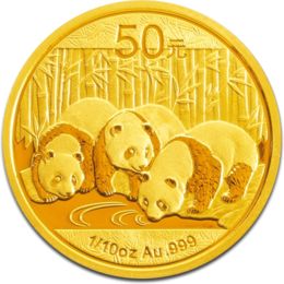 China Panda 1/10oz Goldmünze 2013