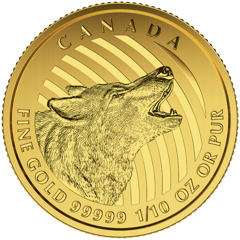 Call of the Wild Wolf 1/10oz Goldmünze 2015 | .99999