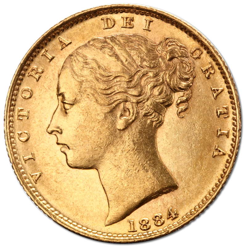 Sovereign Victoria Wappen Goldmünze | 1881-1887