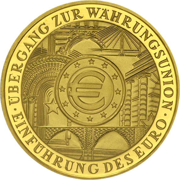 200 Euro Währungsunion 1oz Goldmünze 2002 (A)
