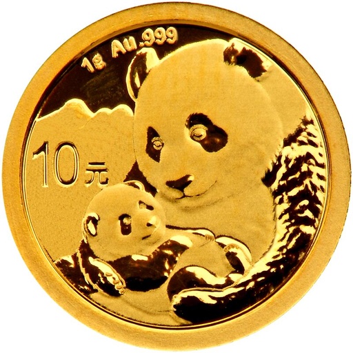 [10689] China Panda 1g Goldmünze 2019