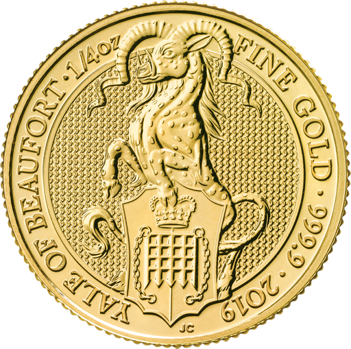 [109278] Queen's Beasts Yale 1/4oz Goldmünze 2019