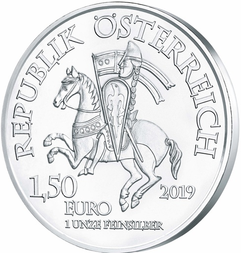 [20222] 825 Jahre Münze Wien Robin Hood 1 Unze Silbermünze 2019 differenzbesteuert