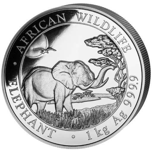 [23112-1] Somalia Elefant 1 Kilo Silbermünze 2019 differenzbesteuert