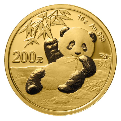 [10698] China Panda 15g Goldmünze 2020