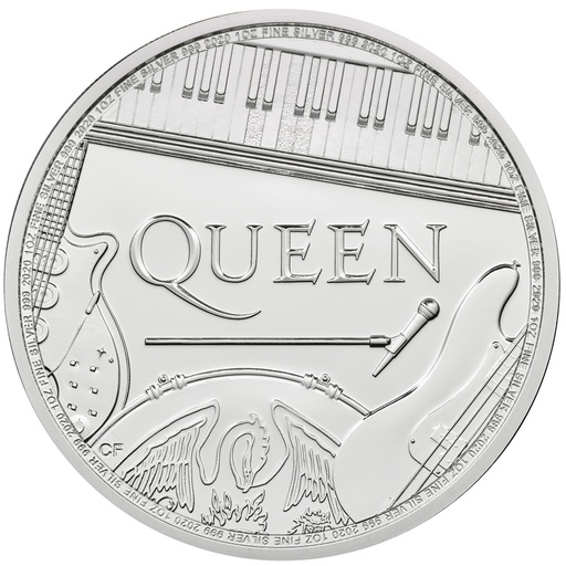 [209130] Musik-Legenden - Queen - 1 Unze Silbermünze 2020 (BU) differenzbesteuert