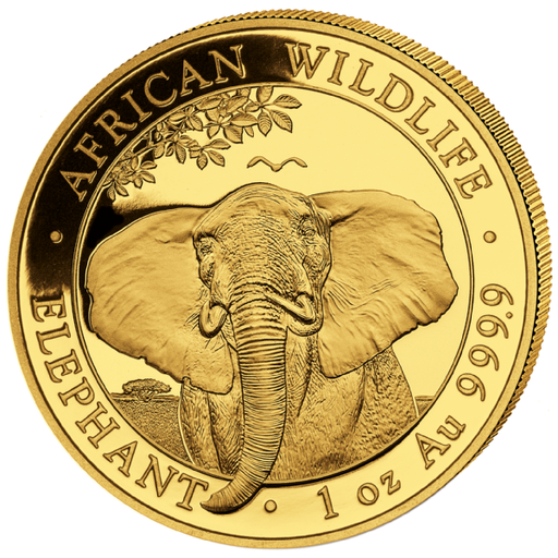 [13114] Somalia Elefant 1 Unze Goldmünze 2021