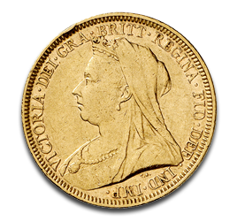 [10901] Sovereign Victoria Old Head Goldmünze | 1893-1901