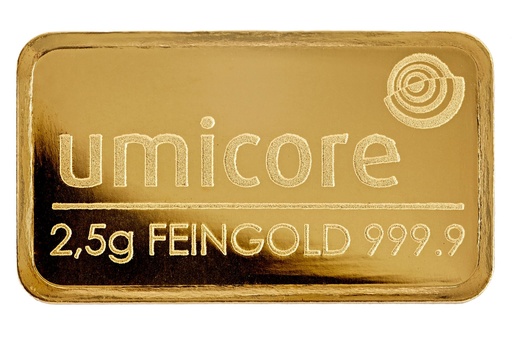 [30031] 2,5 Gramm Goldbarren Umicore