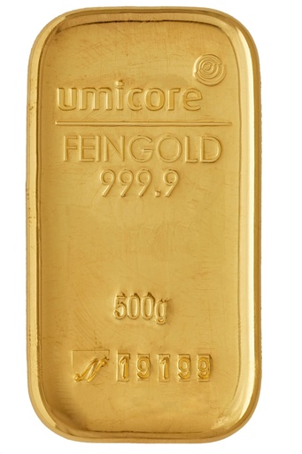[30039] 500 Gramm Goldbarren Umicore