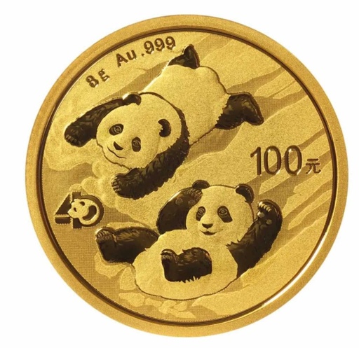 [106308] China Panda 8g Goldmünze 2022