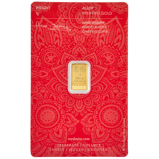 [30050] 1 Gramm Goldbarren Royal Mint Henna Geschenkbarren