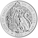 Tudor Beasts Lion of England 2 Unzen Silbermünze 2022 differenzbesteuert