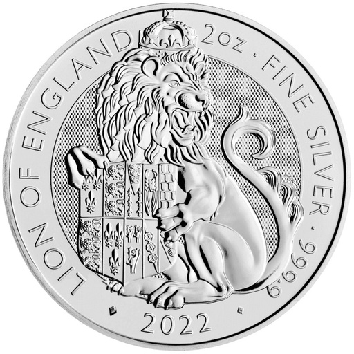 [209213] Tudor Beasts Lion of England 2 Unzen Silbermünze 2022 differenzbesteuert