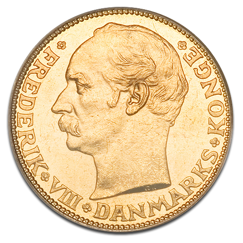 [10702] 20 Kronen Frederik VIII. Goldmünze | 1908-1912 | Dänemark
