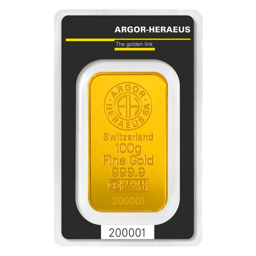 [30060] 100 Gramm Goldbarren Argor-Heraeus