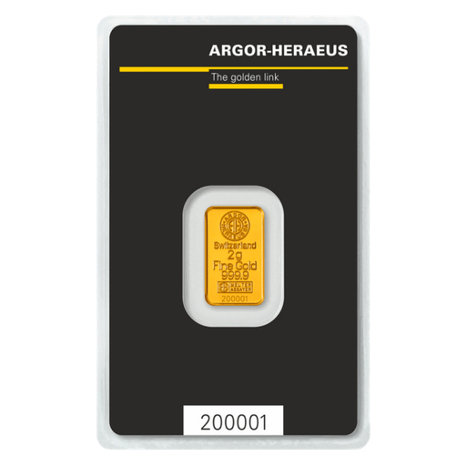 [30062] 2 Gramm Goldbarren Argor-Heraeus