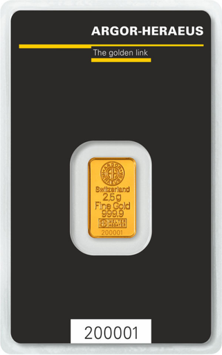 [30064] 2,5 Gramm Goldbarren Argor-Heraeus