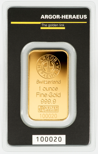 31,1 Gramm (1oz) Goldbarren Argor-Heraeus