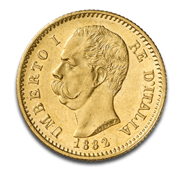 [11102] 20 Lire Umberto I. Goldmünze | 1879-1897 | Italien