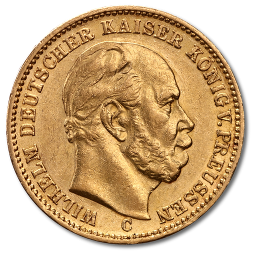 [10803] 20 Mark Kaiser Wilhelm I Goldmünze | Preußen | 1871-1888