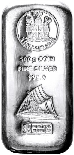 [22619] 500 Gramm Fiji Silber Münzbarren differenzbesteuert