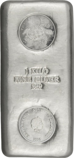 [22621] 1 kilo Silber Münzbarren Niue Schildkröte 2016 - differenzbesteuert