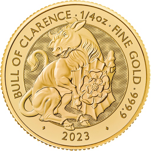 [109331] Tudor Beasts Bull of Clarence 1/4 Unze Goldmünze 2023