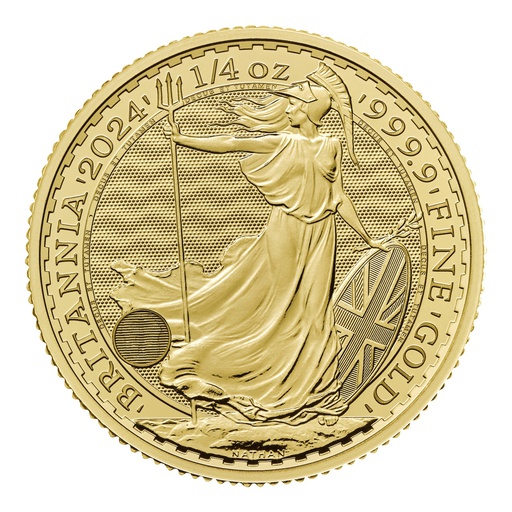 [109218] Britannia King Charles III 1/4 Unze Goldmünze 2024