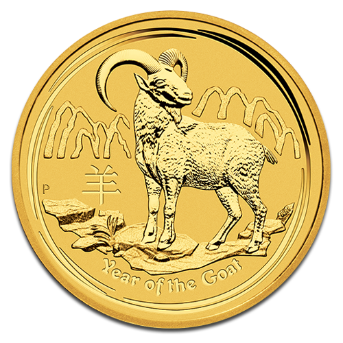 [101137] Lunar Ziege 1/20oz Goldmünze 2015