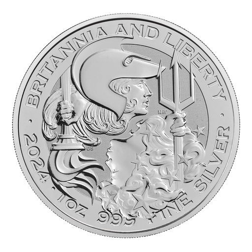 [209345] Britannia und Liberty 1 Unze Silbermünze 2024