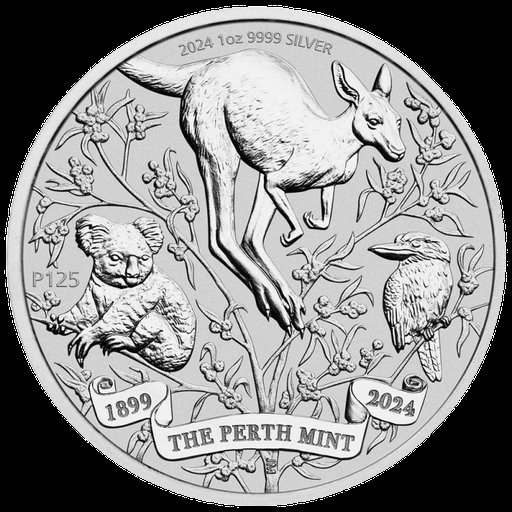 [201348] 125 Jahre Perth Mint 1 Unze Silbermünze 2024 differenzbesteuert