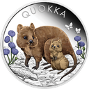 Australien Quokka 1 Unze Silbermünze 2022 coloriert - Polierte Platte differenzbesteuert