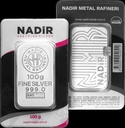 100 Gramm Silberbarren | Nadir Metal Rafineri