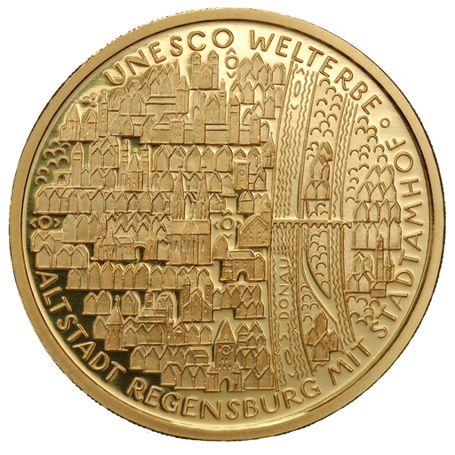 [108309] 100 Euro Altstadt Regensburg 1/2oz Goldmünze 2016 | Deutschland