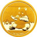 China Panda 1g Goldmünze 2017