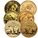 China Panda 1/10 Unze Goldmünze verschiedene Jahre