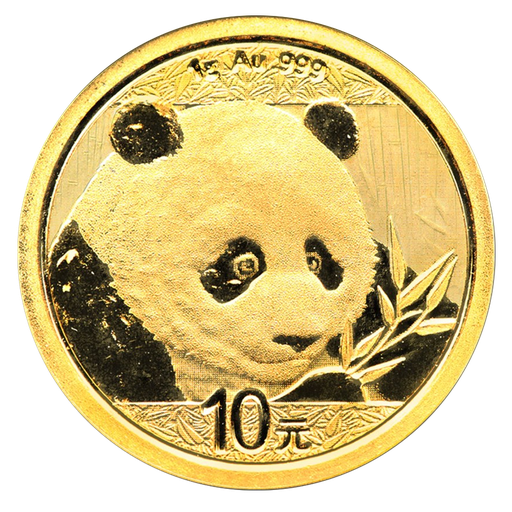 [10683] China Panda 1g Goldmünze 2018