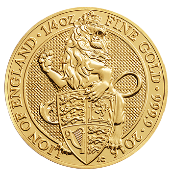 [109230] Queen's Beasts Löwe 1/4oz Goldmünze 2016