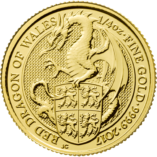 [109246] Queen's Beasts Drache 1/4oz Goldmünze 2017