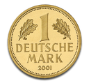 1 Goldmark Goldmünze 2001 Prägestätte G