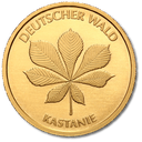 20 Euro Deutscher Wald Kastanie 1/8 oz Goldmünze 2014 (J)